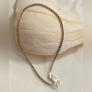 Italian Silver Rope Chain Bracelet NWOT